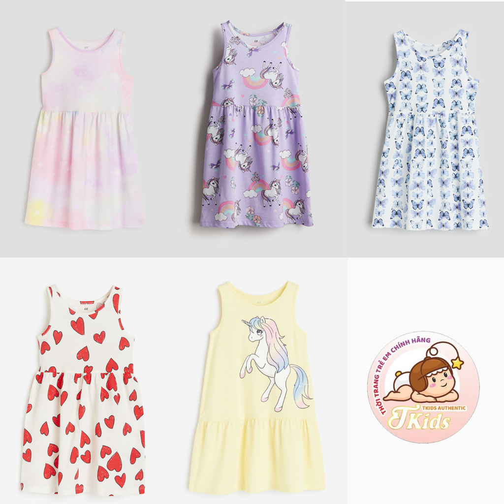 Váy bé gái HM Authentic chất cotton mềm mát