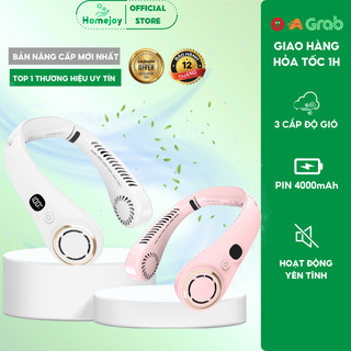 Quạt Đeo Cổ DELADEP Không Cánh Xoay Làm Mát 360 Độ 3 Chế Độ Mát Sử Dụng Lên Đến 8H Chính Hãng QDC03