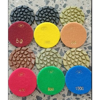 Lá số mài bóng sàn bê tông, đá mài Loại 1 độ dày 9mm D100mm, đĩa su đánh bóng bê tông