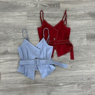 Áo mixxo dây phối belt vạt nhọn 2m
