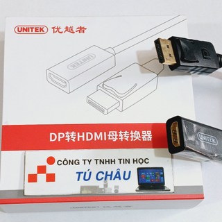 Cáp DisplayPort ra HDMI (DP to HDMI) /  Cáp dài 20Cm (Hiệu: Unitek)