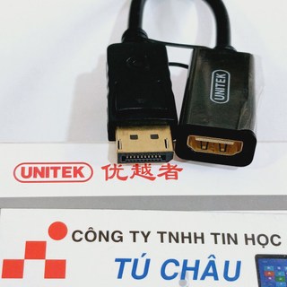 Cáp DisplayPort ra HDMI (DP to HDMI) /  Cáp dài 20Cm (Hiệu: Unitek)