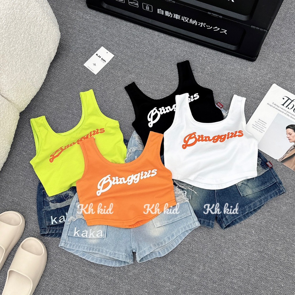 Set quần jean ba lỗ KAKA bé gái