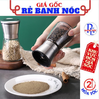Lọ Xay Tiêu Thủy Tinh Cầm Tay - Cối Xay Lưỡi Siêu Bén - Dụng Cụ Xay Hạt, Muối ớt, Hủ Gia Vị Inox Nhỏ Gọn Xay Siêu Nhanh
