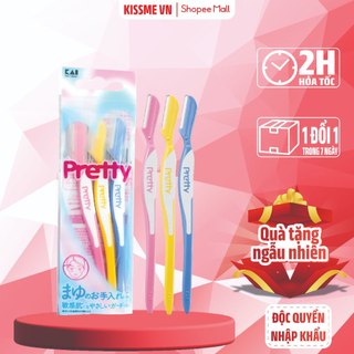 Dao cạo dành cho lông mày cán dài kai pretty 12860 -frml-3pn