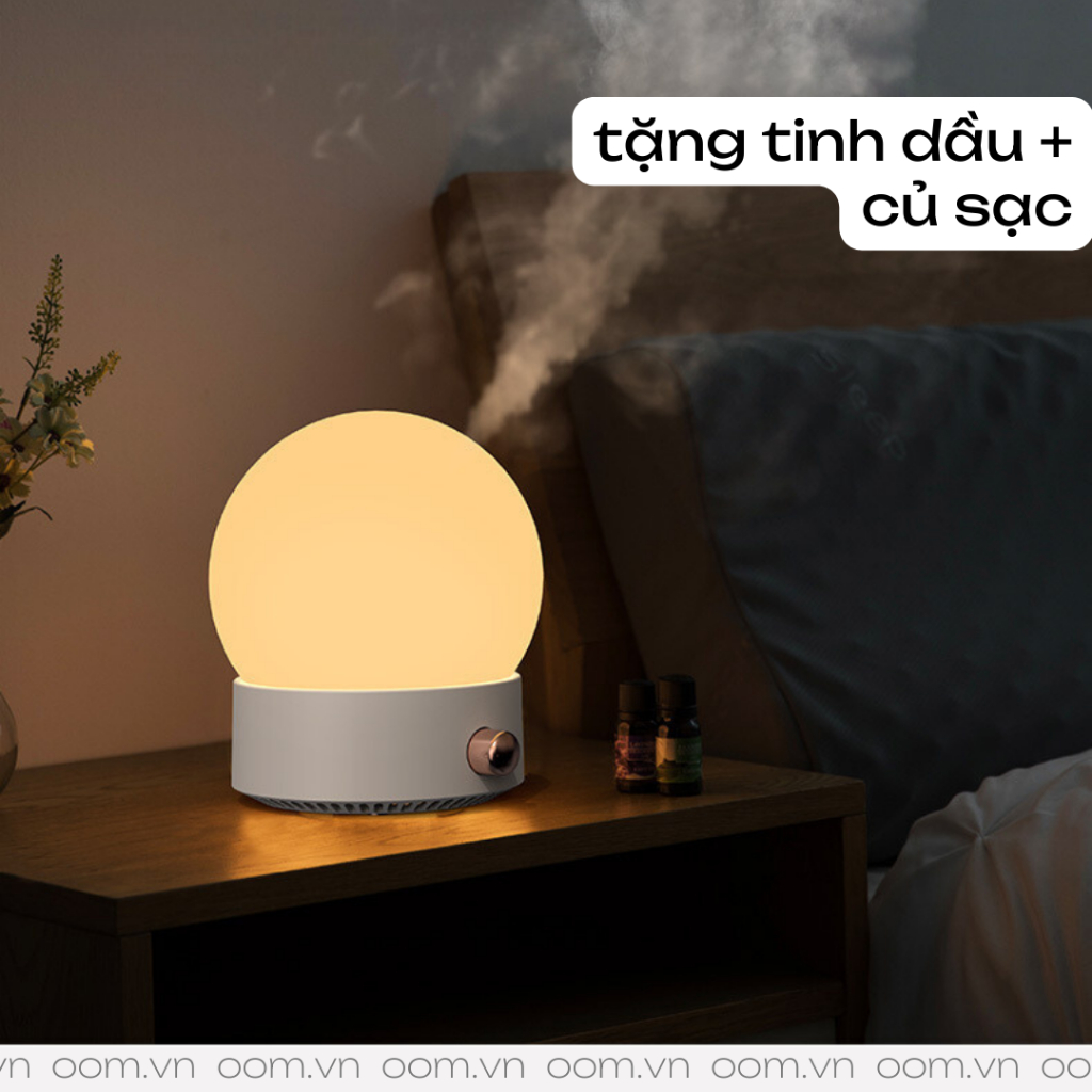ĐÈN XÔNG TINH DẦU MOOLI (Tặng kèm tinh dầu)