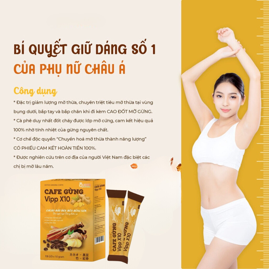 CÀ PHÊ GỪNG COLLAGEN ĐẸP DA GIỮ DÁNG 15 gói