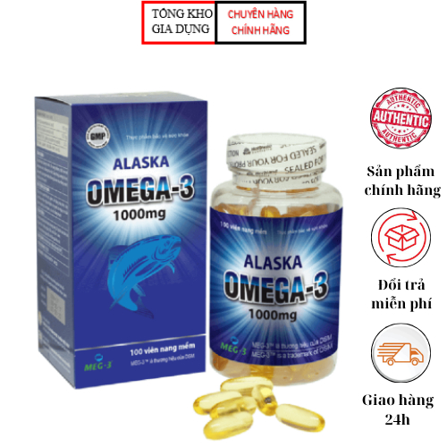 viên uống ALASKA OMEGA-3 thực phẩm bảo vệ sức khỏe giúp tăng cường trí nhớ, sáng mắt,…