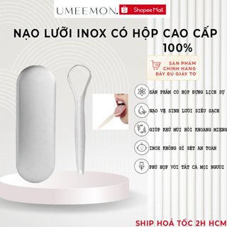 Cây nạo lưỡi UMEEMON cao cấp cạo lưỡi sạch, chất liệu inox không gỉ giúp giảm hôi miệng an toàn nhỏ gọn dễ sử dụng