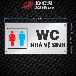 Biển nhà vệ sinh, decal wc toilet, bảng chỉ dẫn nhà vệ sinh, restroom, khu vực wc vệ sinh kích cỡ lớn
