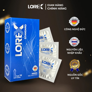 Bao cao su Lorex Standard, size 49mm, 10 bao/hộp