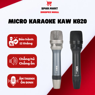 Micro karaoke Kaw k820, Lọc Âm Tốt, Chống Hú, Chống Ồn, Hát Hay Dây Dài 5M Sử Dụng Trong Gia Đình