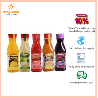 Sinh tố trái cây la frésh đủ vị - chai 650ml