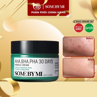 Kem dưỡng hỗ trợ giảm mụn 30 ngày Some By Mi AHA-BHA-PHA 30 Days Miracle Cream 60g
