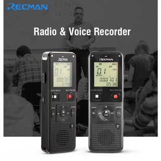 Máy ghi âm 64GB MemeryCard 2 Micrô Ghi âm giọng nói Đèn nền Radio kỹ thuật số