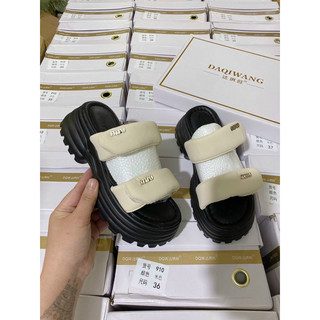 [KÈM HÌNH THẬT] DÉP 2 QUAI DA MIUMIU PHỒNG ĐẾ ĐÚC 5 PHÂN