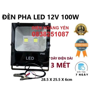Đèn pha led kẹp bình 12v 24v dc 100w 50w ánh sáng trắng