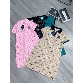 (A445) Váy polo hoạ tiết chữ ngực thêu M.L.B 4 màu