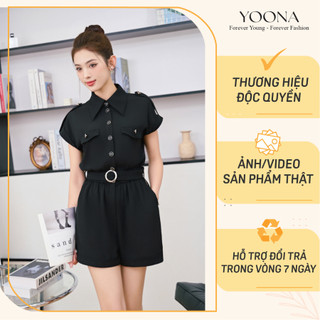 Bộ jumsuit thiết kế cổ đức chất kate silk cao cấp trẻ trung, năng động YOONA - NH17S049