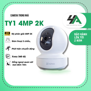 Camera wifi không dây, đàm thoại 2 chiều, xoay 360 độ  EZVIZ TY1 2K 4MP, siêu nét (chính hãng)