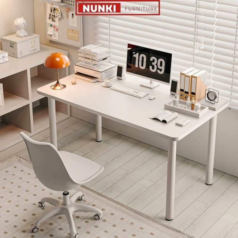 Bàn làm việc đa năng chân sắt chống nước mặt gỗ MDF sáng mịn thương hiệu SOHJA - SM62 | BigBuy360 - bigbuy360.vn