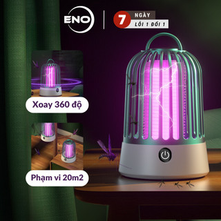 Đèn Bắt Muỗi Thông Minh Sóng Ánh Sáng Xoay 360 Độ Máy Bắt Muỗi Tự Động 3000V Kèm Đèn Ngủ ENO - DBM01