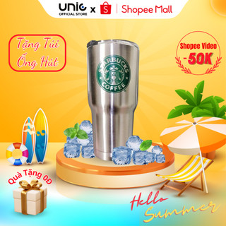 Ly Giữ Nhiệt Starbucks Thái Lan 900ml Có Nắp Chống Tràn METIS, Tặng Kèm Đầy Đủ Phụ Kiện Và Túi Đựng