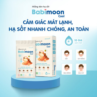 Miếng dán hạ sốt Babimoon, tạo cảm giác mát lạnh, hạ sốt nhanh chóng, an toàn (3 gói x 2 miếng)