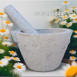 Cối và chày đá 12cm