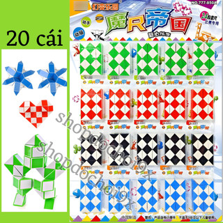 Bìa 20 con rubik biến hình rắn các loại
