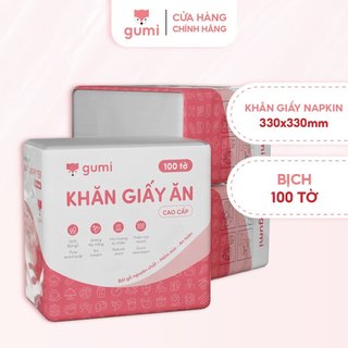 Giấy Ăn Vuông - Giấy Ăn Khô GUMI Kích Thước 20/33cm Dùng Cho Gia Đình, Quán Ăn, Quán Phở Trọng Lượng