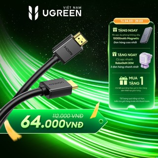 Cáp HDMI 2.0 tốc độ cao Ugreen HD104 Dùng cho Xiaomi Mi Box PS4 Bộ Chia HDMI Cáp Chuyển Đổi HDMI | Cổng Mạ Vàng 4K 1080P
