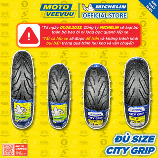 [MTVV] Vỏ lốp xe máy MICHELIN CITY GRIP đủ size xe ga 70 80 90 100 110 120 130 140 10 11 12 14 16<END>