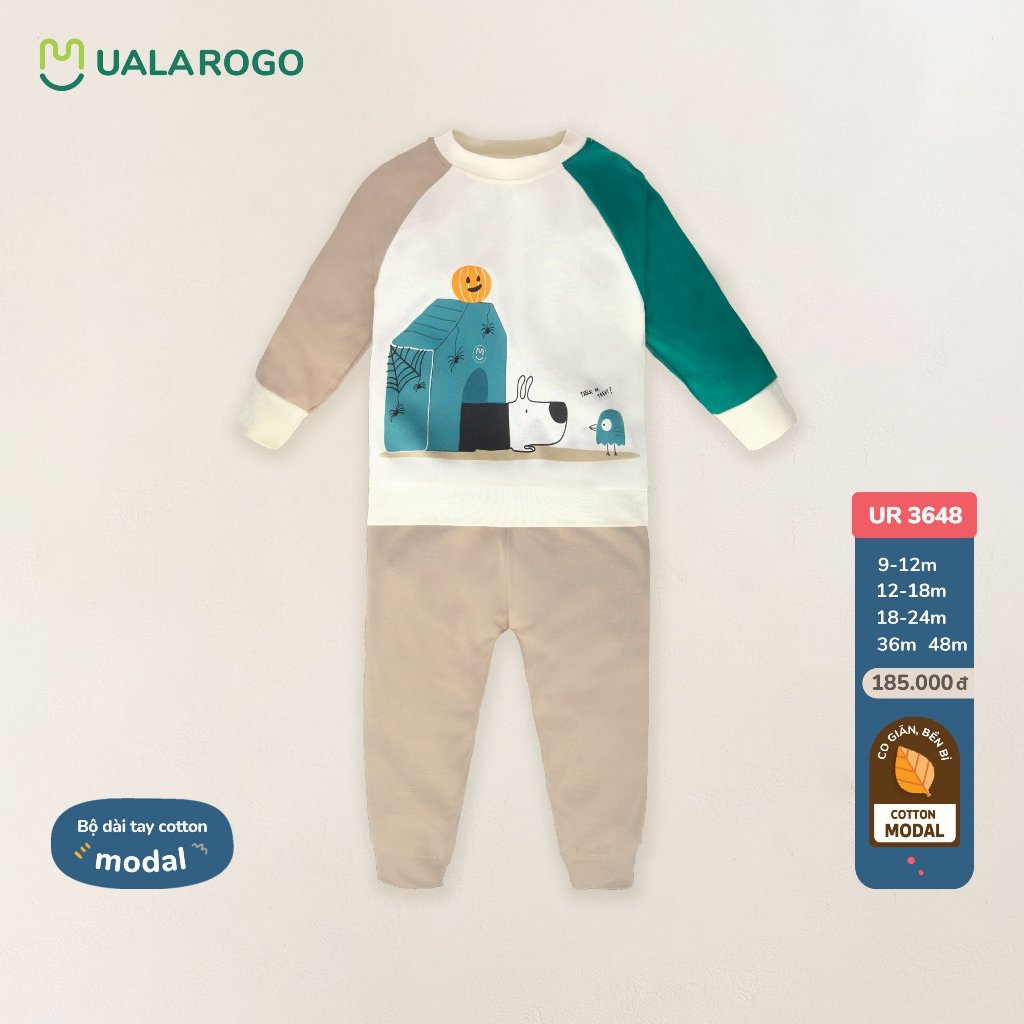 Bộ dài tay cài vai uala rogo chất petit modal thun lạnh mềm mịn thoáng mát in hình họa tiết Uala UR 2258 2299 2307 3648