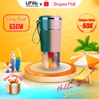 Máy Xay Cầm Tay Mini Đa Năng METIS 6 Lưỡi Dao, Công Suất 650W, Dung Lượng Pin 3000mAh, Tự Ngắt Khi Mở Lắp, Sạc USB