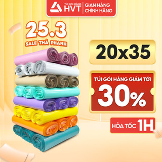 Túi gói hàng niêm phong HVT màu đen size 20x35cm Đóng Hàng Chuyển Phát Nhanh Cuộn 100 Cái