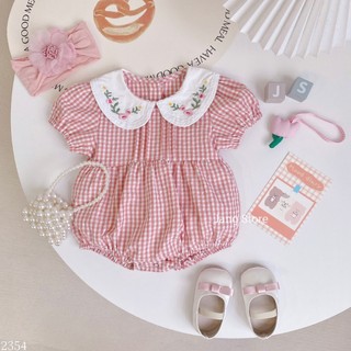 Body hồng Caro cổ sen thêu hoa 2354