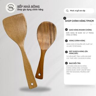 Muôi , sạn , vá gỗ cao cấp,- Muôi gỗ_ Vá gỗ xới cơm an toàn cho gia đình