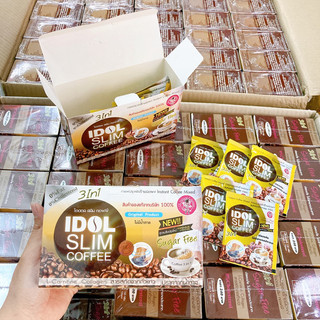 Cà phê giảm cân gói vàng idol slim coffee 3 in 1 thái lan hộp 10 gói