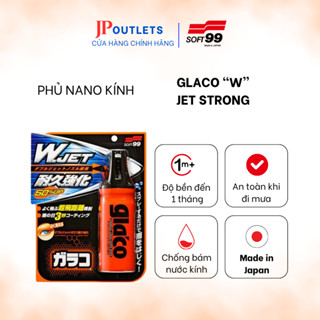  Chai xịt phủ nano kính ô tô Soft99 Glaco W Jet Strong G-64 180ml chống bám nước trên kính 