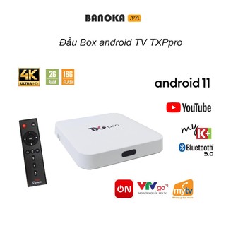 [TẶNG KHIỂN GIỌNG NÓI+DÂY QUANG] Android TV BOX RAM 2G LTP VTVcab On TXP-PRO TRUYỀN HÌNH BẢN QUYỀN MIỄN PHÍ