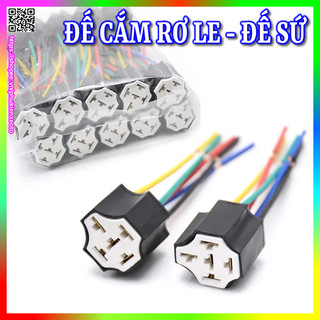 Đế cắm relay rờ le 5 chân ô tô, chân cắm relay đế sứ chịu nhiệt cao
