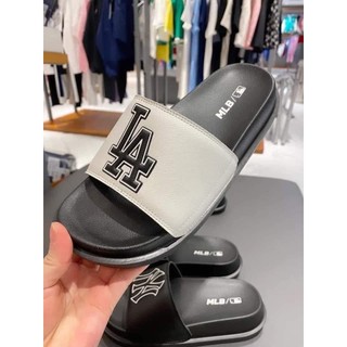 Dép mlb chunky mound unisex hàn quốc 2024 đen / trắng