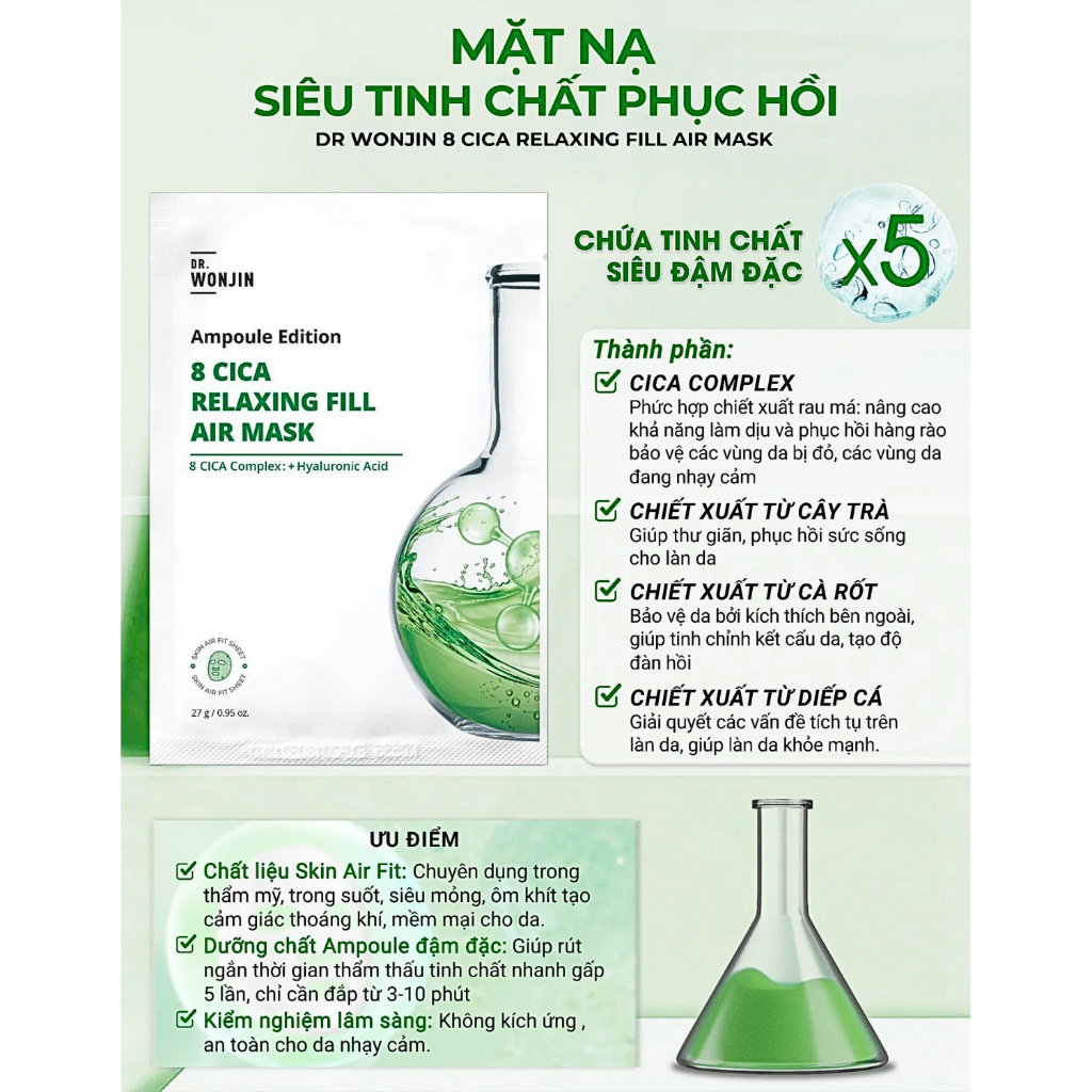 Mặt Nạ Dưỡng Da Chuyên Sâu Wonjin Fill Air Mask 27g | BigBuy360 - bigbuy360.vn