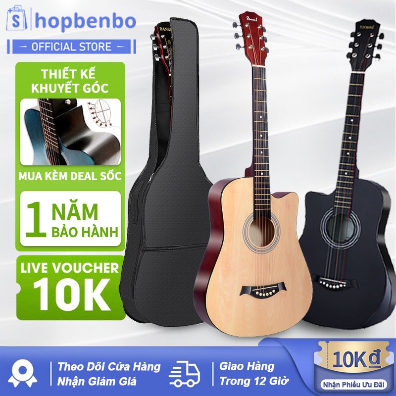 Đàn guitar acoustic dành cho người mới tập chơi,`18 phím âm, Dây loại mềm, âm thanh hay vang to,chơi được tiết tấu nhanh