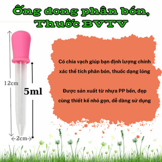 (Combo 5) Ống bóp nhỏ giọt 5ml, đo phân bón, thuoc để pha - Green City