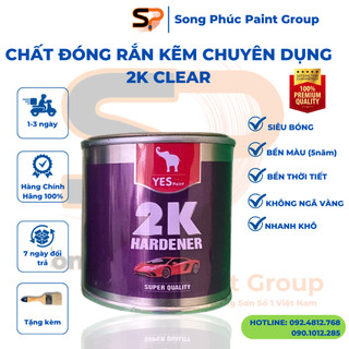 Chất đóng rắn trong suốt 2k loại tốt yes paint tím 200gr
