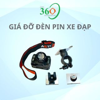 Giá đỡ đèn pin xe đạp giá đỡ đèn pin dùng cho đèn pin đội đầu A&TK HNK-003, 3 lựa chọn