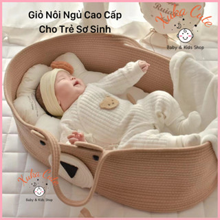 Nôi giỏ trẻ sơ sinh kiểu Hàn Quốc giỏ đựng giỏ ngủ di động ngoài trời cho bé