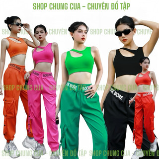 Quần kaki cạp chữ cá tính, quần jogger kaki nữ cạp chữ Rockmor thoải mải vận động phù hợp tập zumba, aerobic, shuffdance